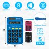 Better Office Products Pocket Size Mini Calculators, Std Function, Asst's Colors, Dual Power W/Included AA Batteries, 10PK 00403